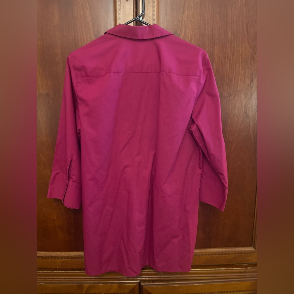 Foxcroft Women's Button Down Shirt - Deep Pink - Picture 3 of 5